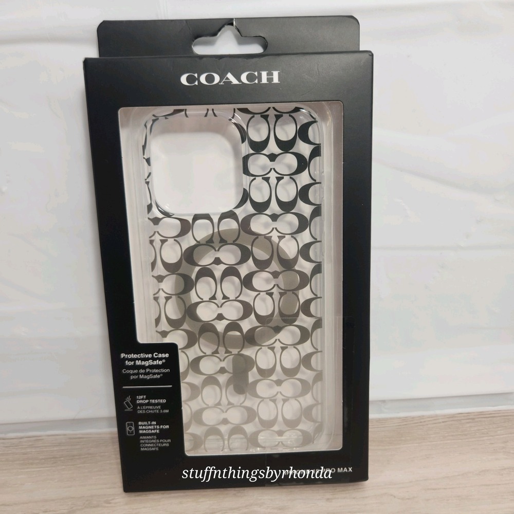 Coach Clear Protective Case with Magsafe iPhone 15 Pro Max Khaki To Green Ombre